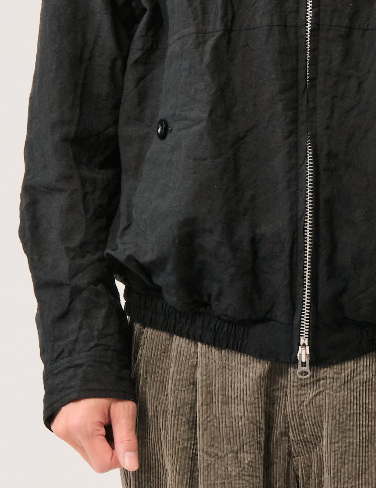 WO/LIワッシャーフロントZIPショートジャケット