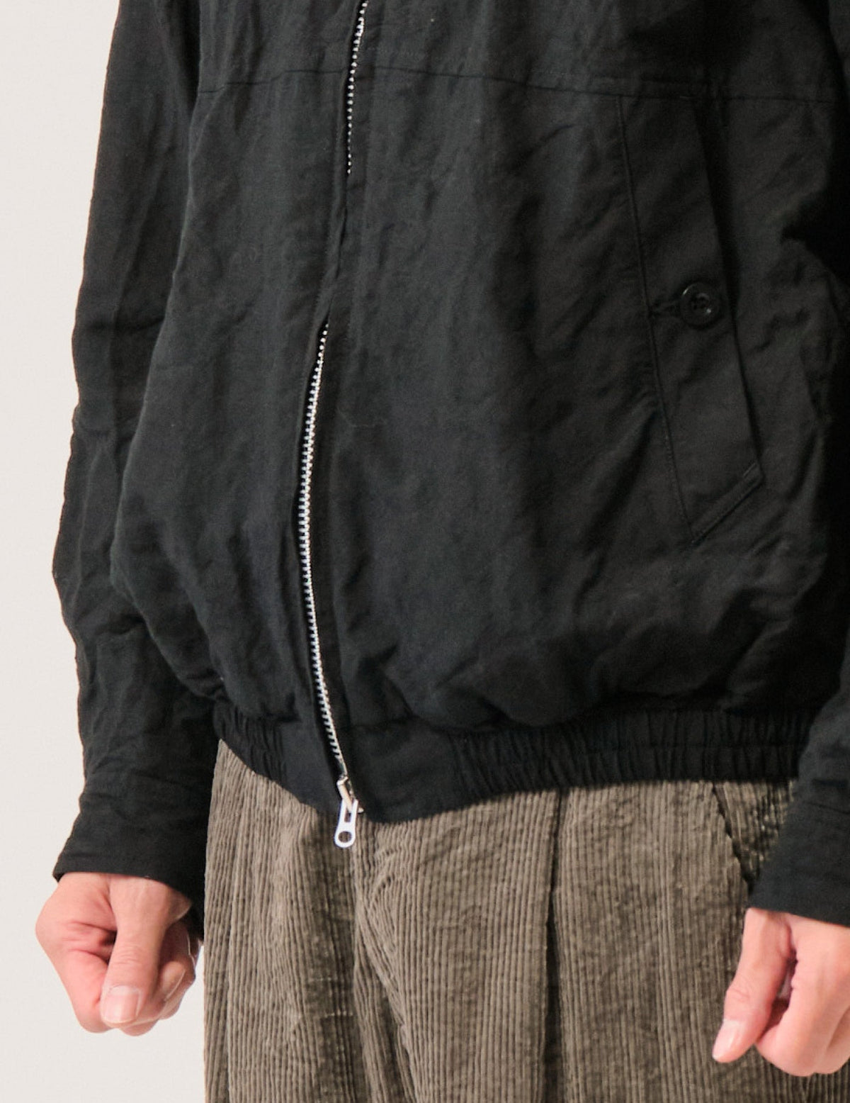 WO/LIワッシャーフロントZIPショートジャケット