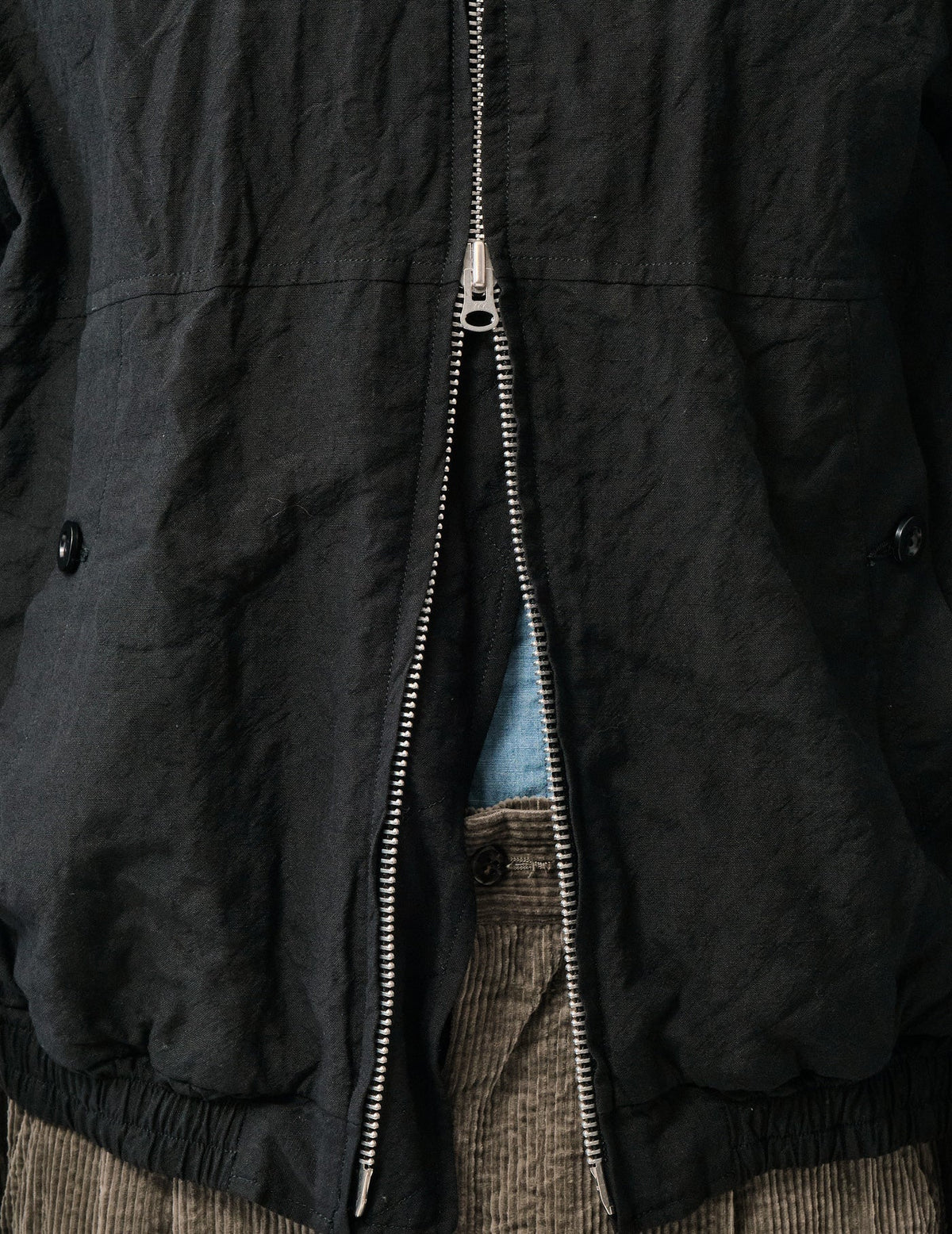 WO/LIワッシャーフロントZIPショートジャケット
