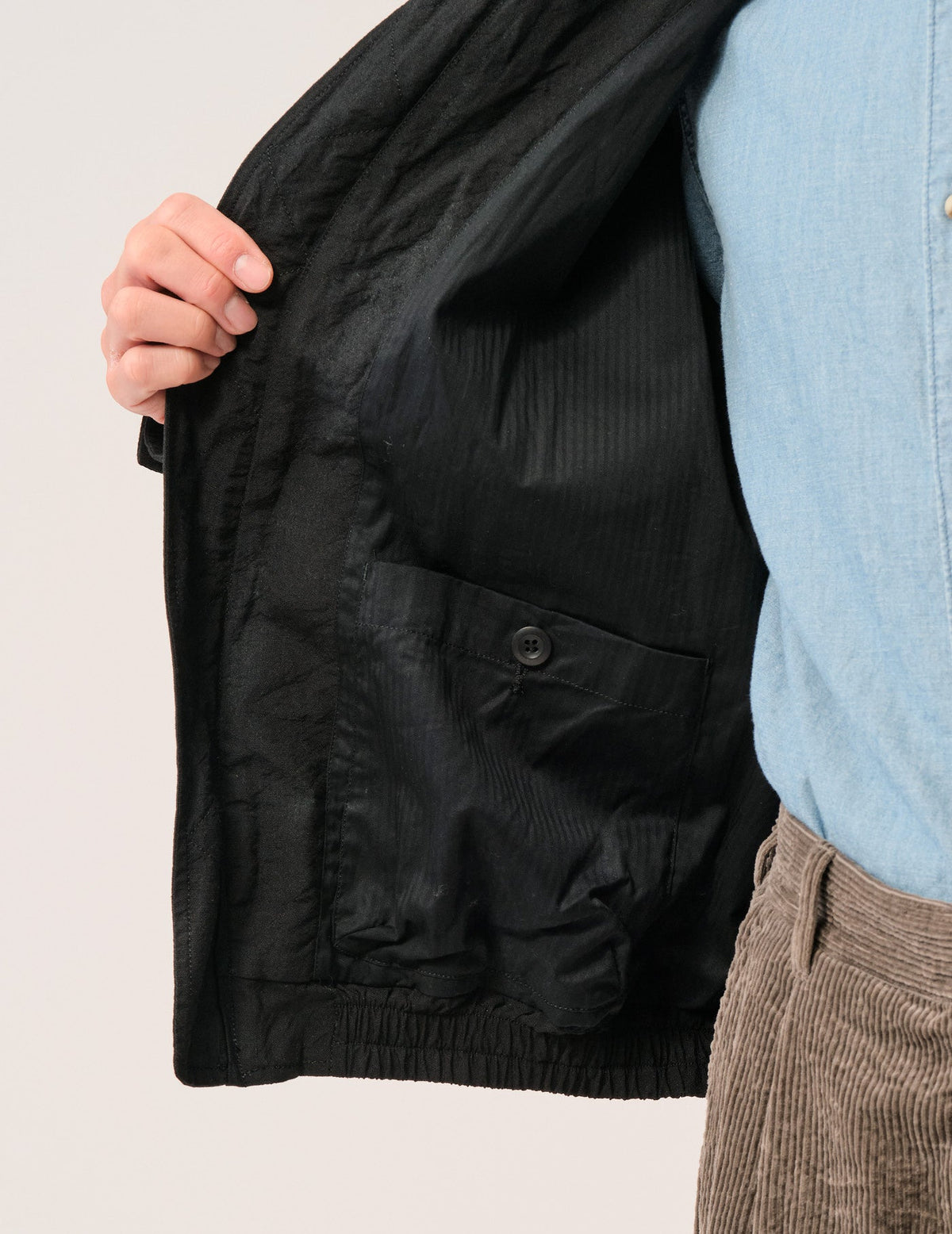 WO/LIワッシャーフロントZIPショートジャケット