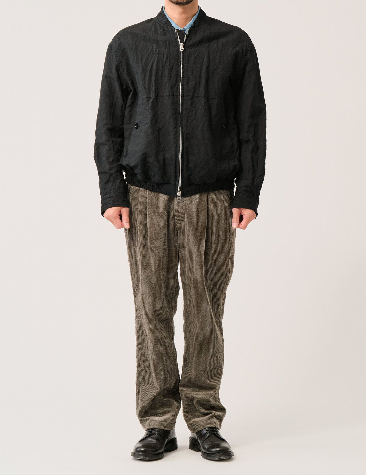 WO/LIワッシャーフロントZIPショートジャケット