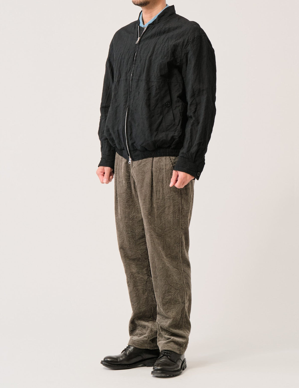 WO/LIワッシャーフロントZIPショートジャケット