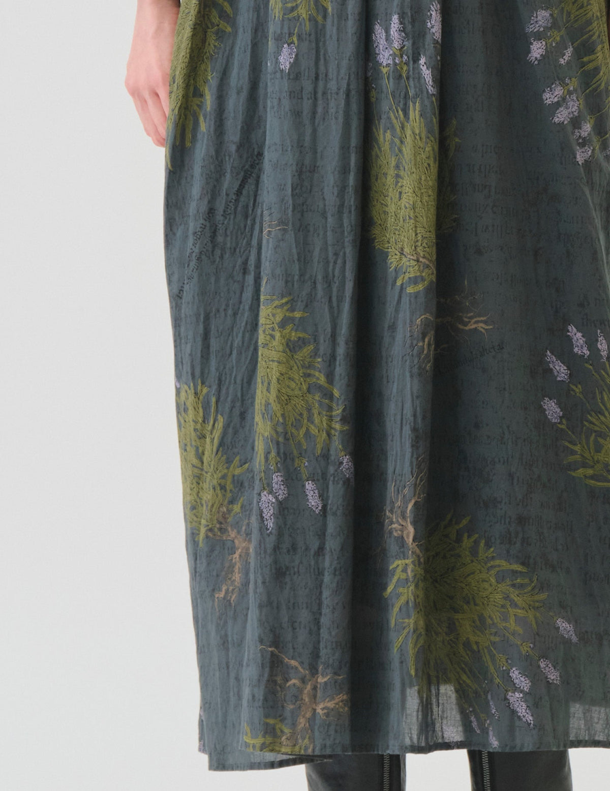 lavender print ワンピース