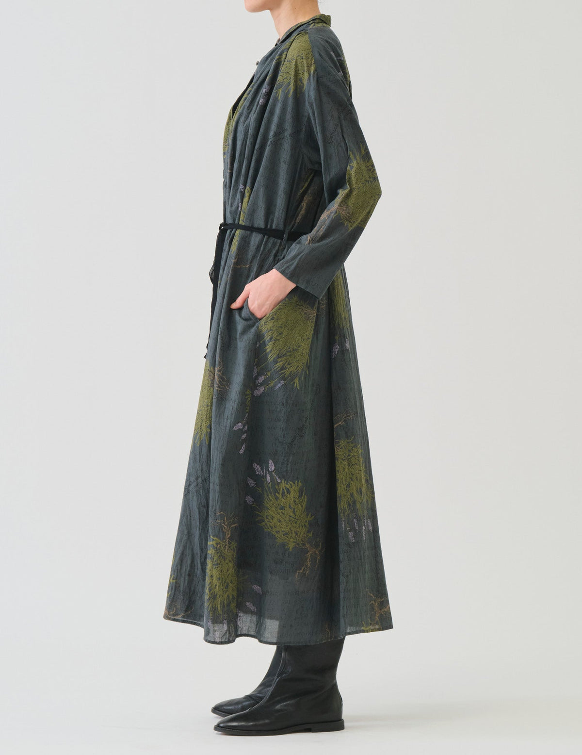 lavender print ワンピース