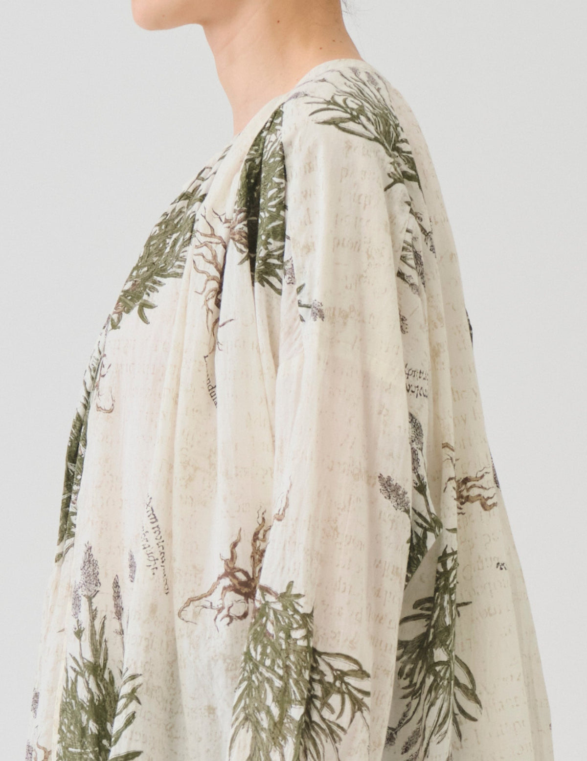 lavender print ブラウス