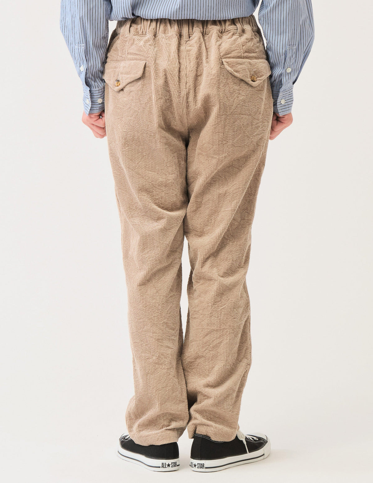 8wコーディロイキャッチワッシャーワンタックペグトップパンツ