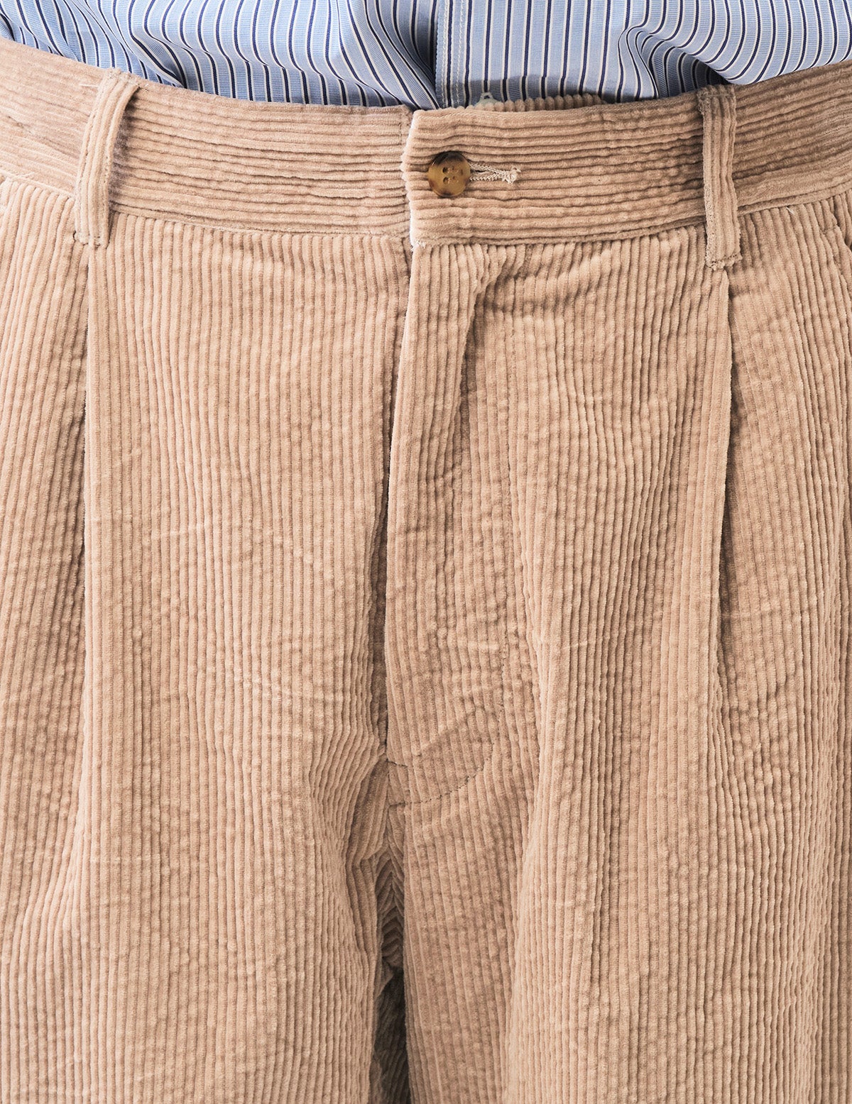 8wコーディロイキャッチワッシャーワンタックペグトップパンツ