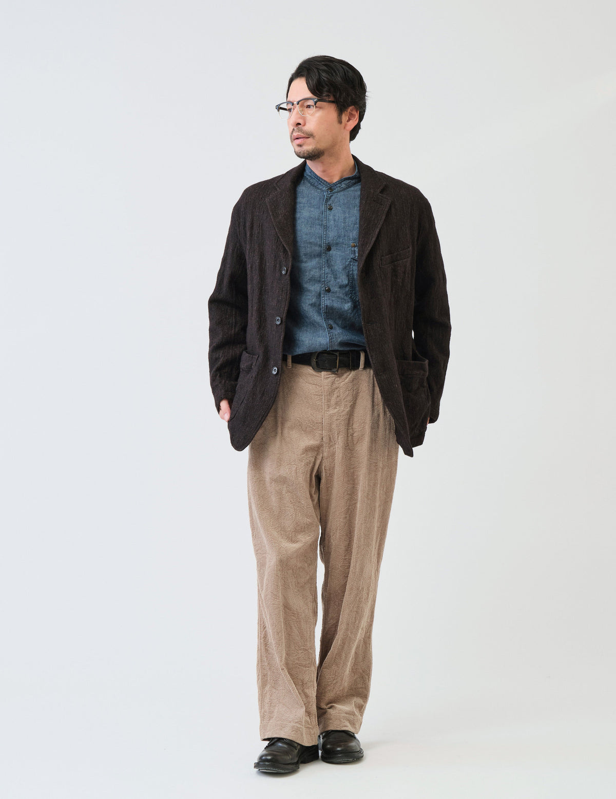 8wコーディロイキャッチワッシャーワイドワークパンツ