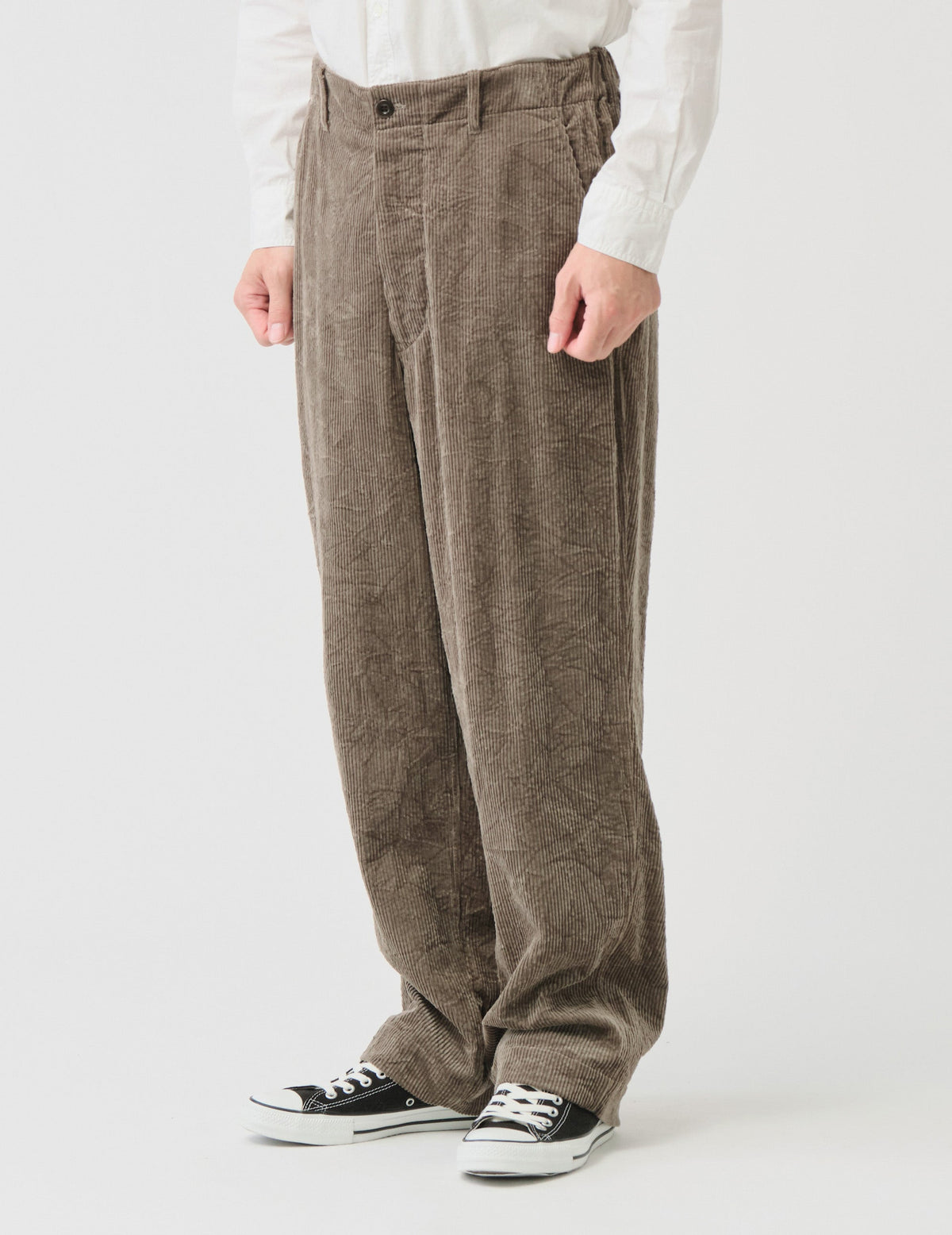 8wコーディロイキャッチワッシャーワイドワークパンツ