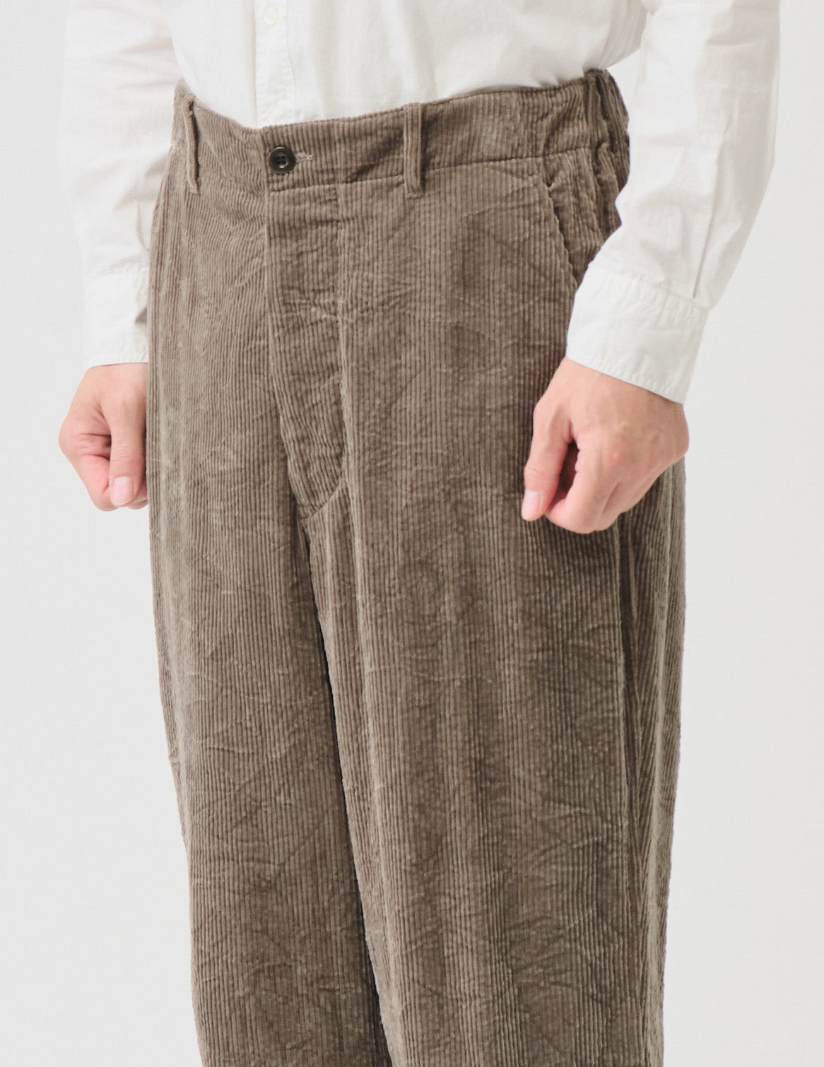 8wコーディロイキャッチワッシャーワイドワークパンツ