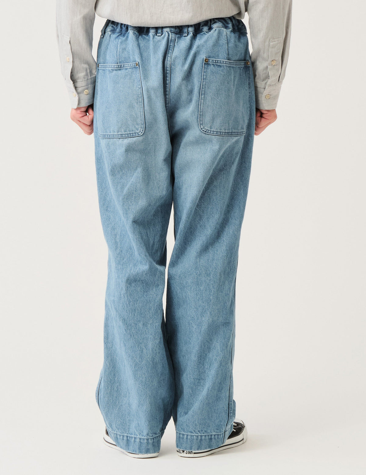13ozムラ糸デニムワイドワークパンツ