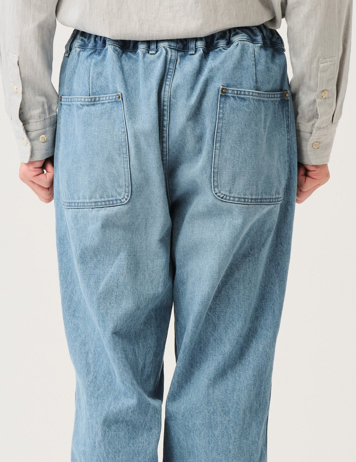 13ozムラ糸デニムワイドワークパンツ