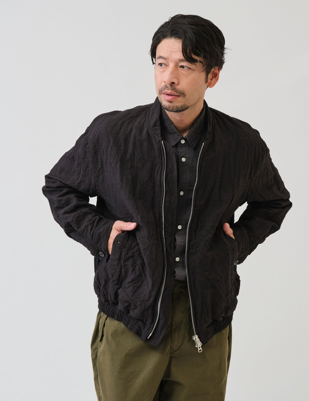 オーガニックCOミリタリーオーバーシャツ