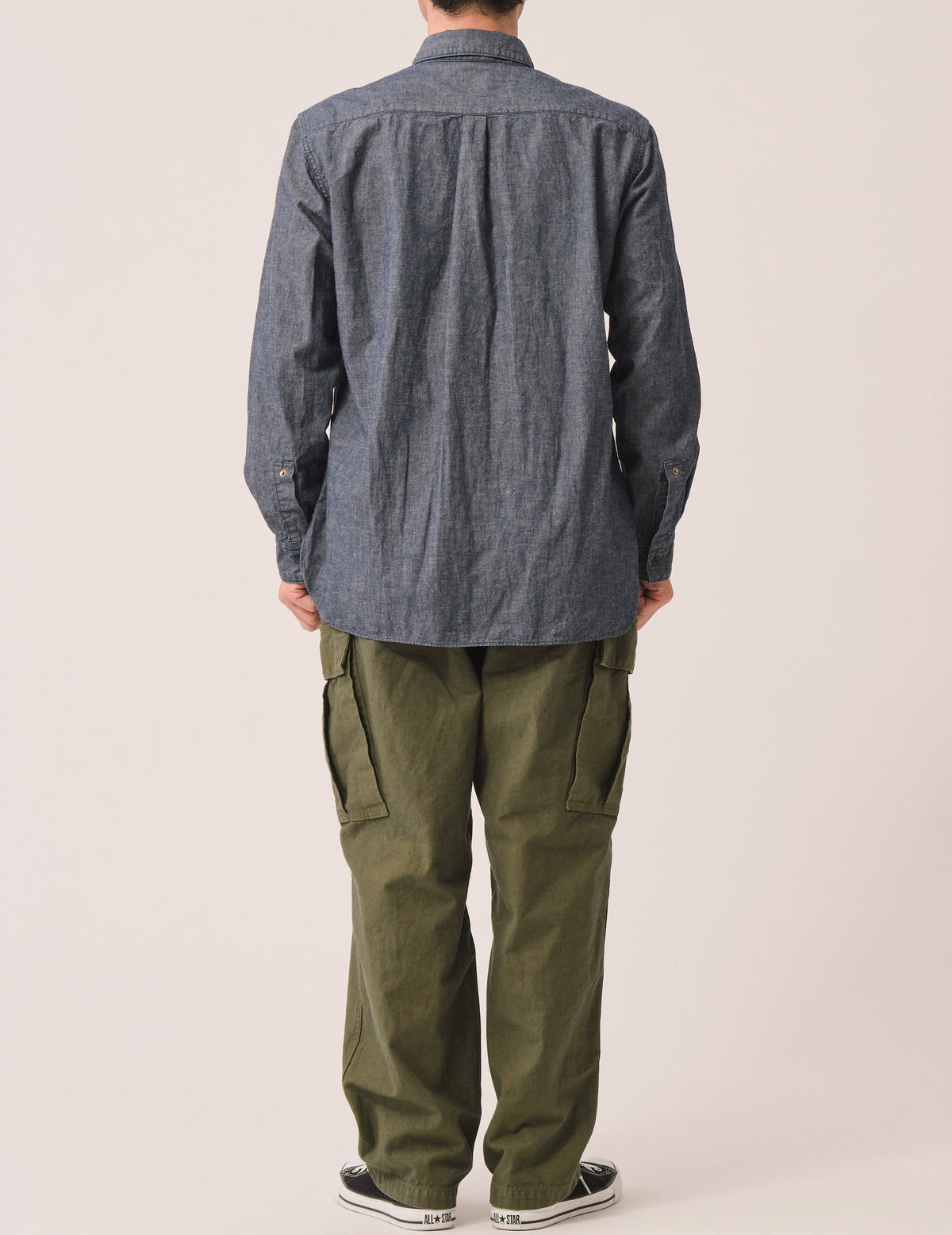 CO/LIインディゴシャンブレーショートBDカラーシャツ