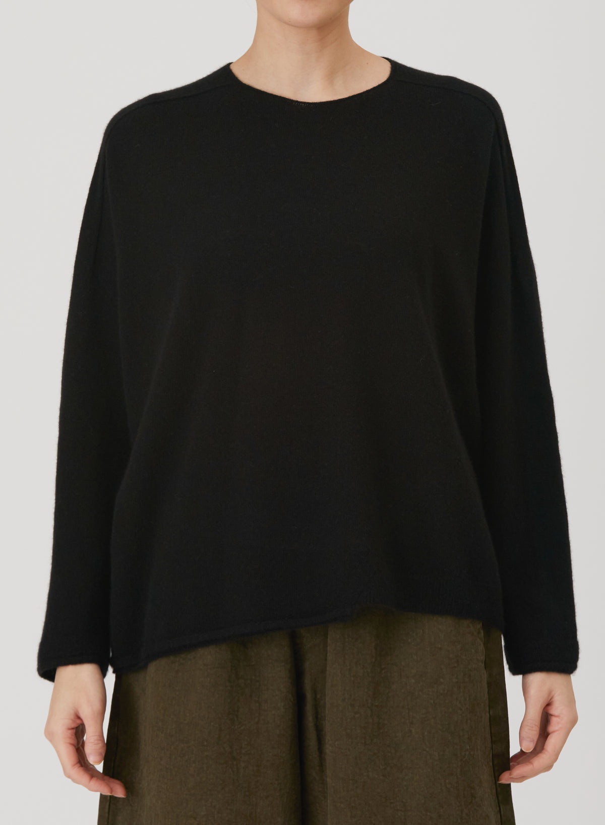 Pure Cashmere 100% Eyelet Pattern Square Pullover