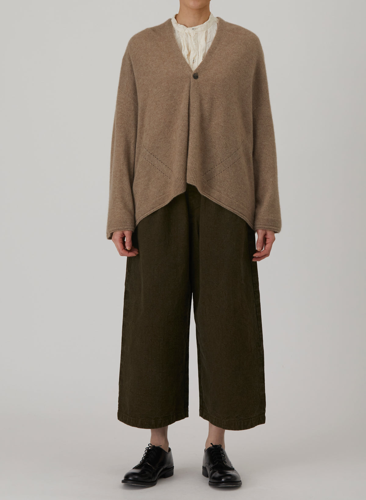 Pure Cashmere 100% Eyelet Square Cardigan