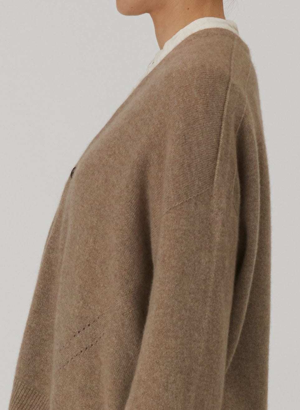 Pure Cashmere 100% Eyelet Square Cardigan
