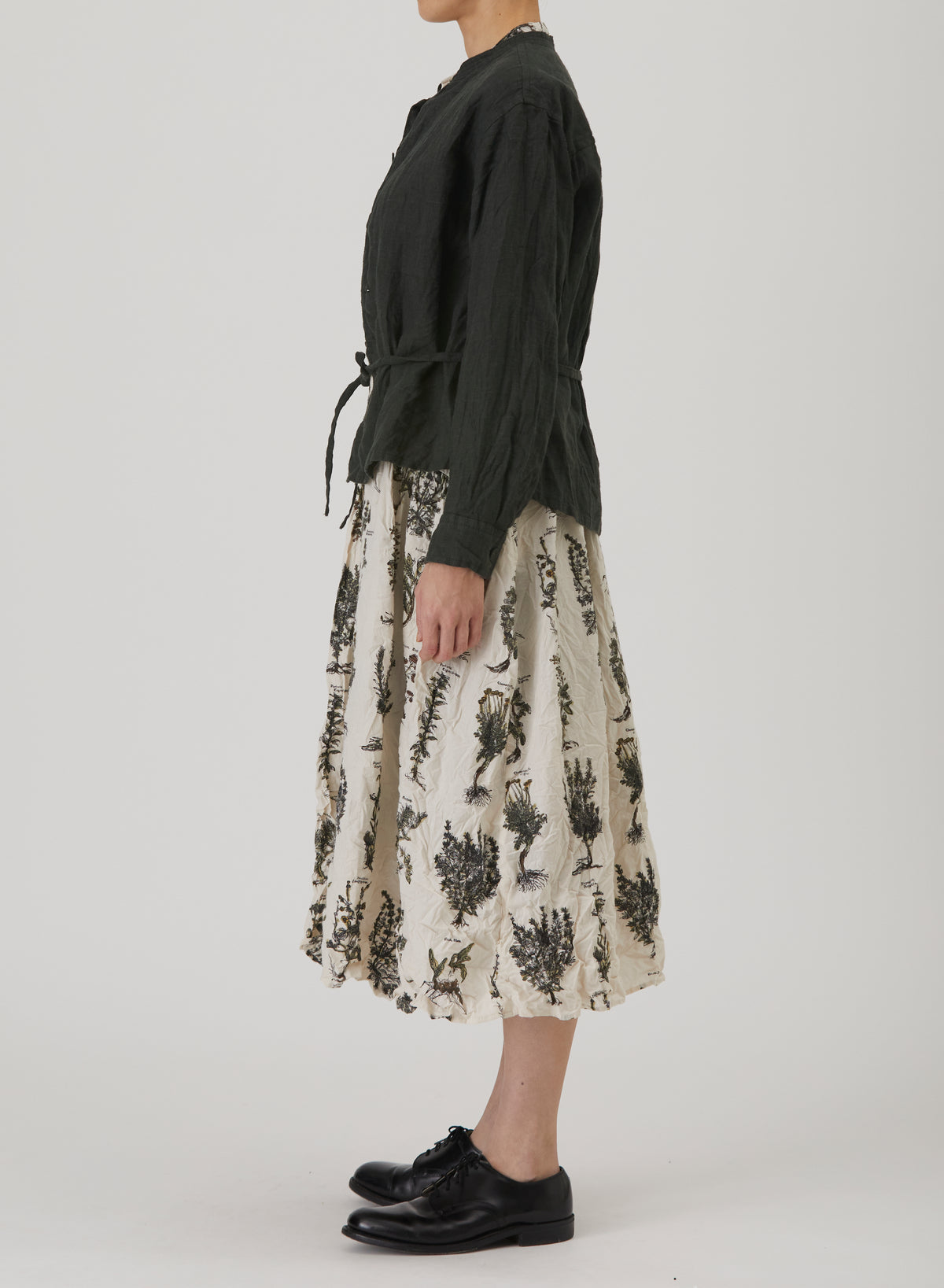 リネンキャンバス両面起毛ワッシャー シャツジャケット