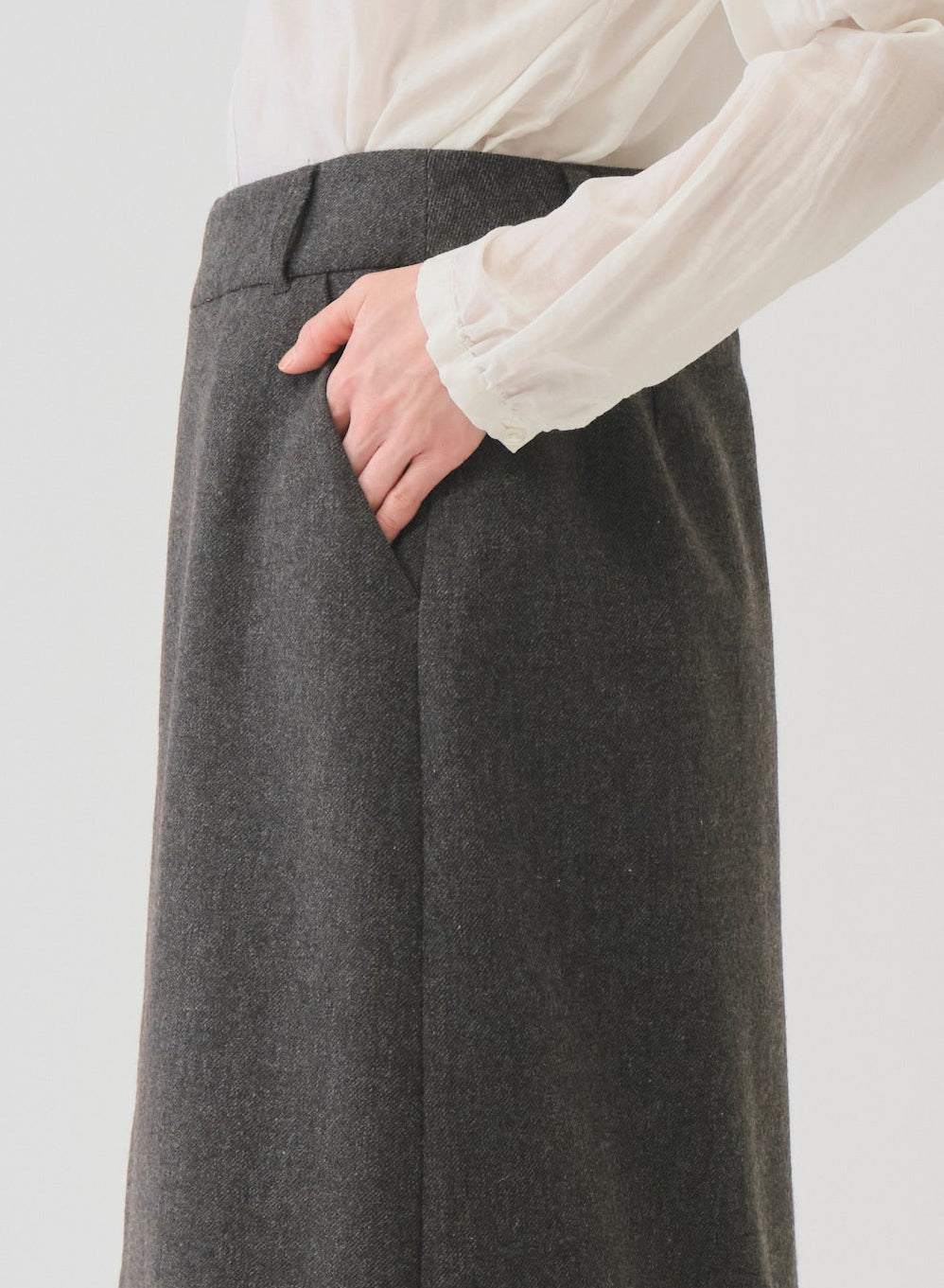 ECO WOOLプレミアムツイードスカート