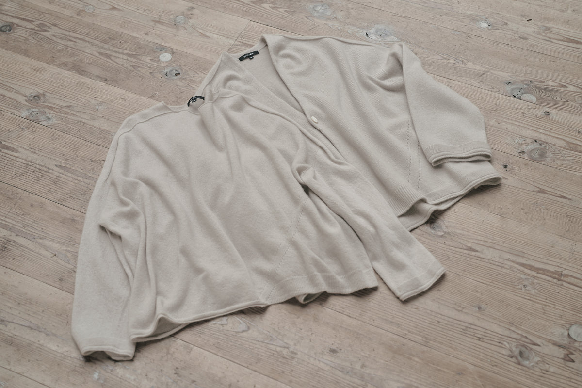 Pure Cashmere 100% Eyelet Square Cardigan