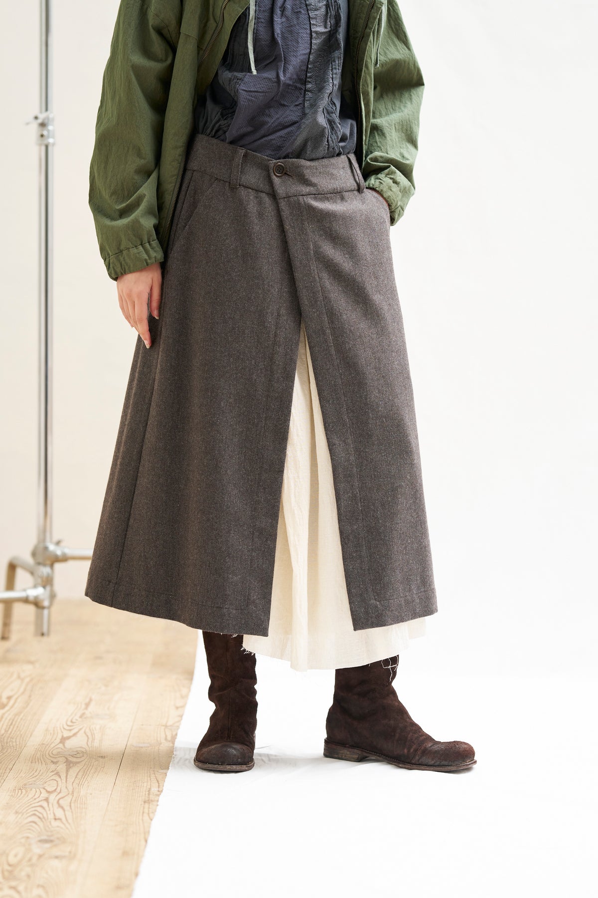 ECO WOOLプレミアムツイードスカート